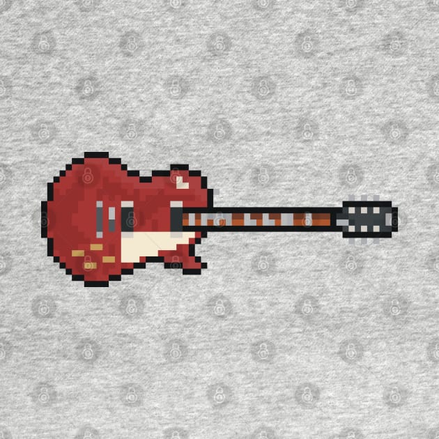 Pixel Red Page Deluxe #3 Guitar by gkillerb